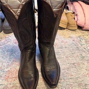 Men's Black Cowboy Boots Lucchese